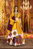 Mustard Yellow Traditional Garba Lehenga Choli Set with Multicolor Mirror Work for Navratri - Mangaldeep NX
