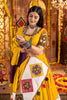 Mustard Yellow Traditional Garba Lehenga Choli Set with Multicolor Mirror Work for Navratri - Mangaldeep NX
