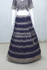 Navy Blue Bandhani Print Embroidered Lehenga Choli with Mirror Work and Gota Patti Dupatta - Mangaldeep NX