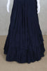 Navy Blue Sequin Embellished Crop Top Lehenga Choli with Dupatta - Mangaldeep NX