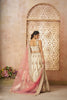 Off - White Embroidered Lehenga Choli with Pink Dupatta - Mangaldeep NX