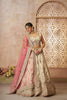 Off - White Embroidered Lehenga Choli with Pink Dupatta - Mangaldeep NX