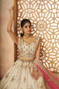 Off - White Embroidered Lehenga Choli with Pink Dupatta - Mangaldeep NX