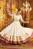 Off - White Mirror Work Navratri Lehenga Choli Set with Multicolor Embroidered Border - Mangaldeep NX