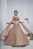 Onion Pink Embroidered Net Lehenga Choli with Sequins, Zari Work & Dupatta - Mangaldeep NX
