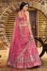 Peach Pink Embroidered Silk Lehenga Choli with Foil Work and Net Dupatta - Mangaldeep NX