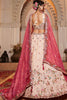 Pink and Cream Embroidered Bridal Lehenga Choli with Sequin Work and Dupatta - Mangaldeep NX