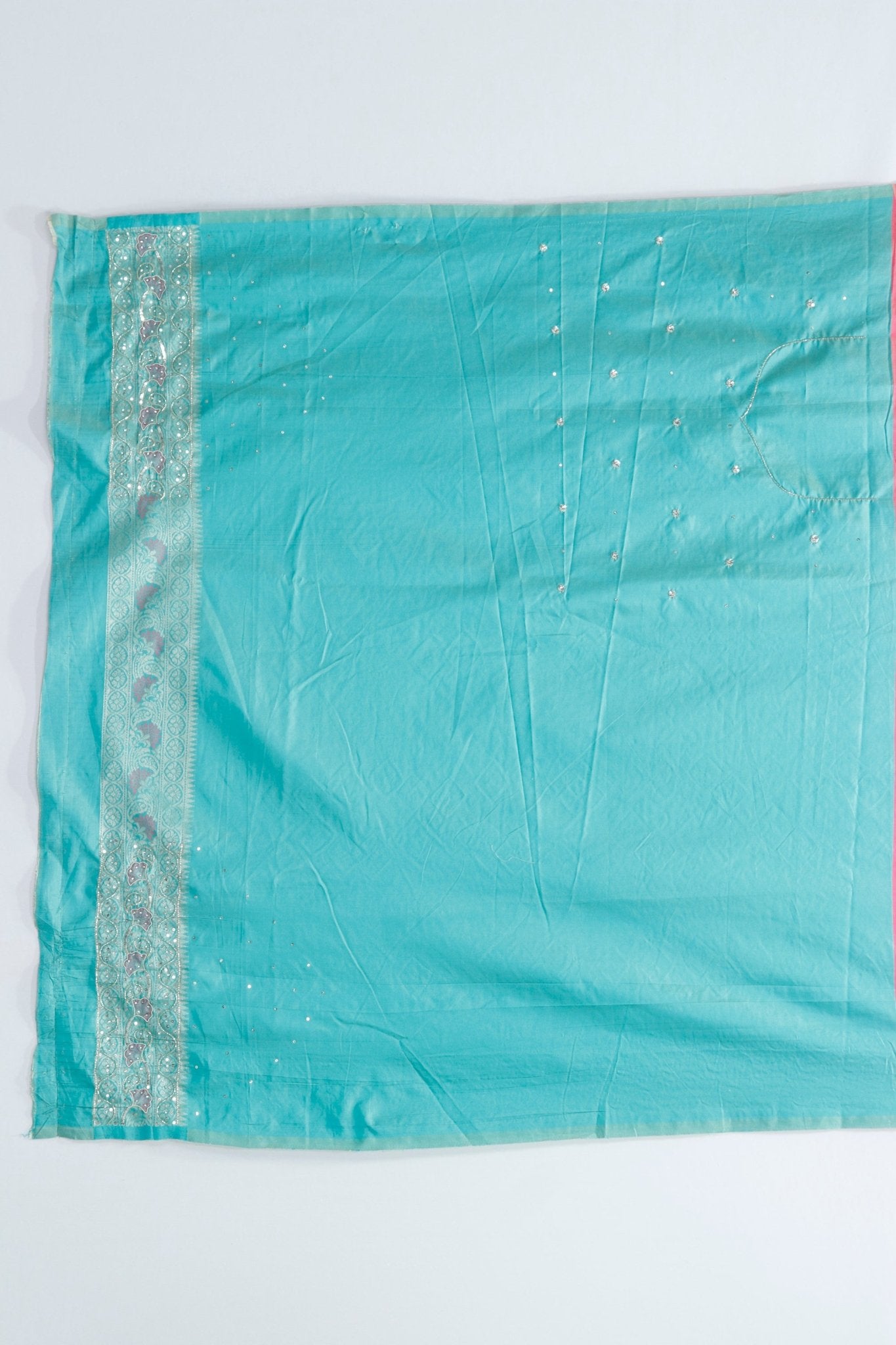 Pink Bandhani Print Saree with Green Traditional Rajasthani Ethnic Wear - Mangaldeep NX