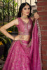 Pink Embroidered Silk Lehenga Choli Set with Sequin Dupatta - Mangaldeep NX