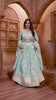 Mint Green Embroidered Silk Lehenga Choli with Dupatta