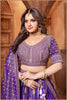 Purple Banarasi Silk Lehenga Choli with Dupatta For Wedding - Mangaldeep NX