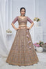 Purple Embroidered Net Lehenga Choli with Heavy Zari Work and Floral Sequin Dupatta - Mangaldeep NX