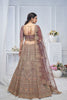 Purple Embroidered Net Lehenga Choli with Heavy Zari Work and Floral Sequin Dupatta - Mangaldeep NX