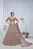 Purple Embroidered Net Lehenga Choli with Heavy Zari Work and Floral Sequin Dupatta - Mangaldeep NX