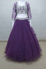 Purple Embroidered Net Lehenga Choli with Sequin Work - Mangaldeep NX