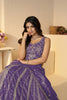 Purple Sequin Embroidered Lehenga Choli with Dupatta - Mangaldeep NX
