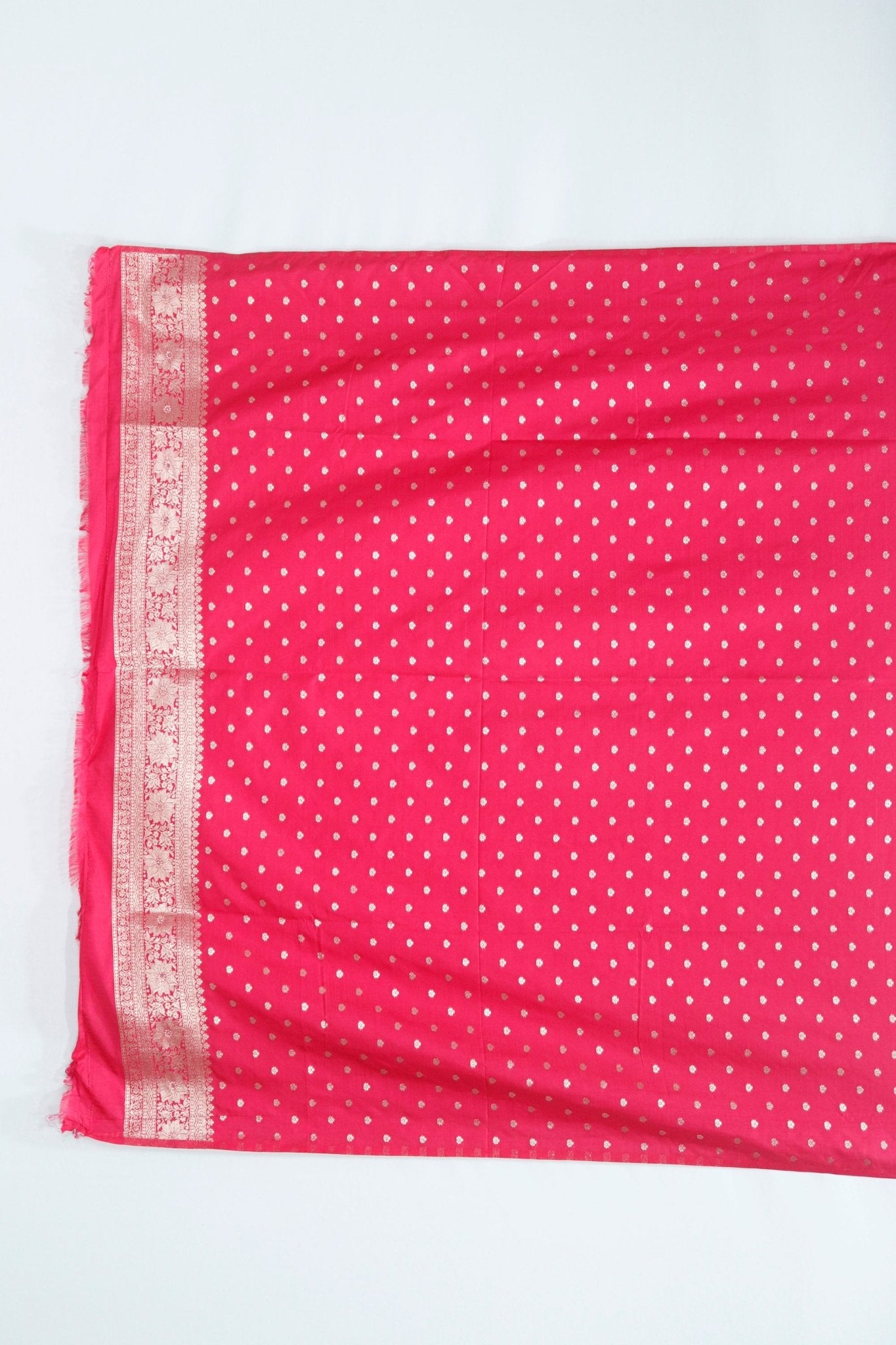 Radiant Red Banarasi Silk Saree with Zari Weaving & Tassel Border – Bridal & Festive Traditional Wear - Mangaldeep NX