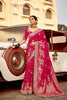 Rani Pink Banarasi Silk Saree with Gold Zari Work - Mangaldeep NX
