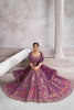 Regal Purple Embroidered Silk Lehenga Choli with Net Dupatta - Mangaldeep NX