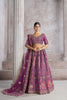 Regal Purple Embroidered Silk Lehenga Choli with Net Dupatta - Mangaldeep NX