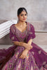 Regal Purple Embroidered Silk Lehenga Choli with Net Dupatta - Mangaldeep NX