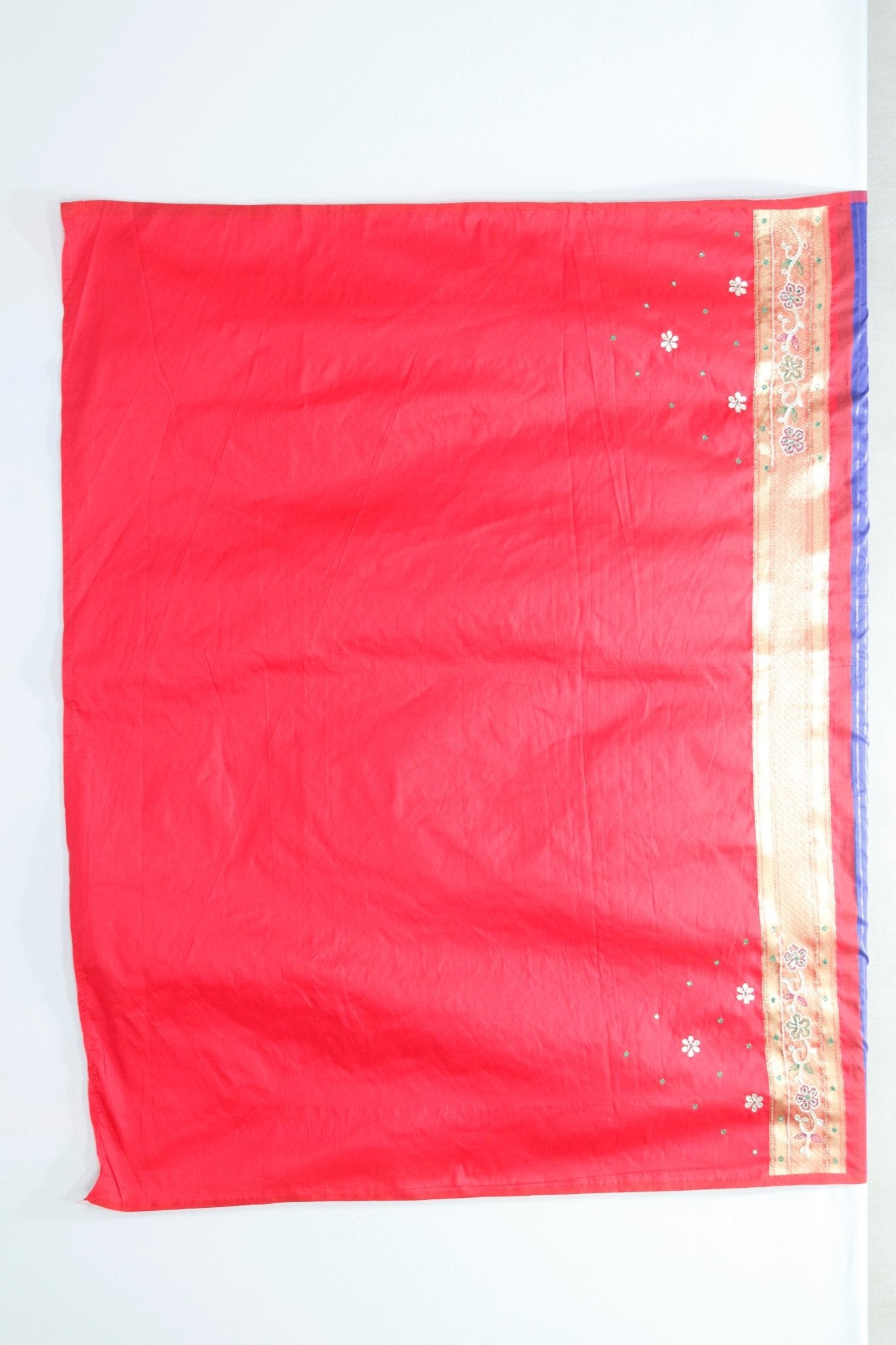 Royal Blue Banarasi Silk Saree Tassels Wedding Festive Wear - Mangaldeep NX