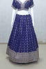 Royal Blue Mirror and Thread Embroidered Lehenga Choli Set with Net Dupatta - Mangaldeep NX