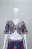 Royal Purple Bandhani Printed Lehenga with Heavy Embroidered Blouse and Dupatta - Mangaldeep NX