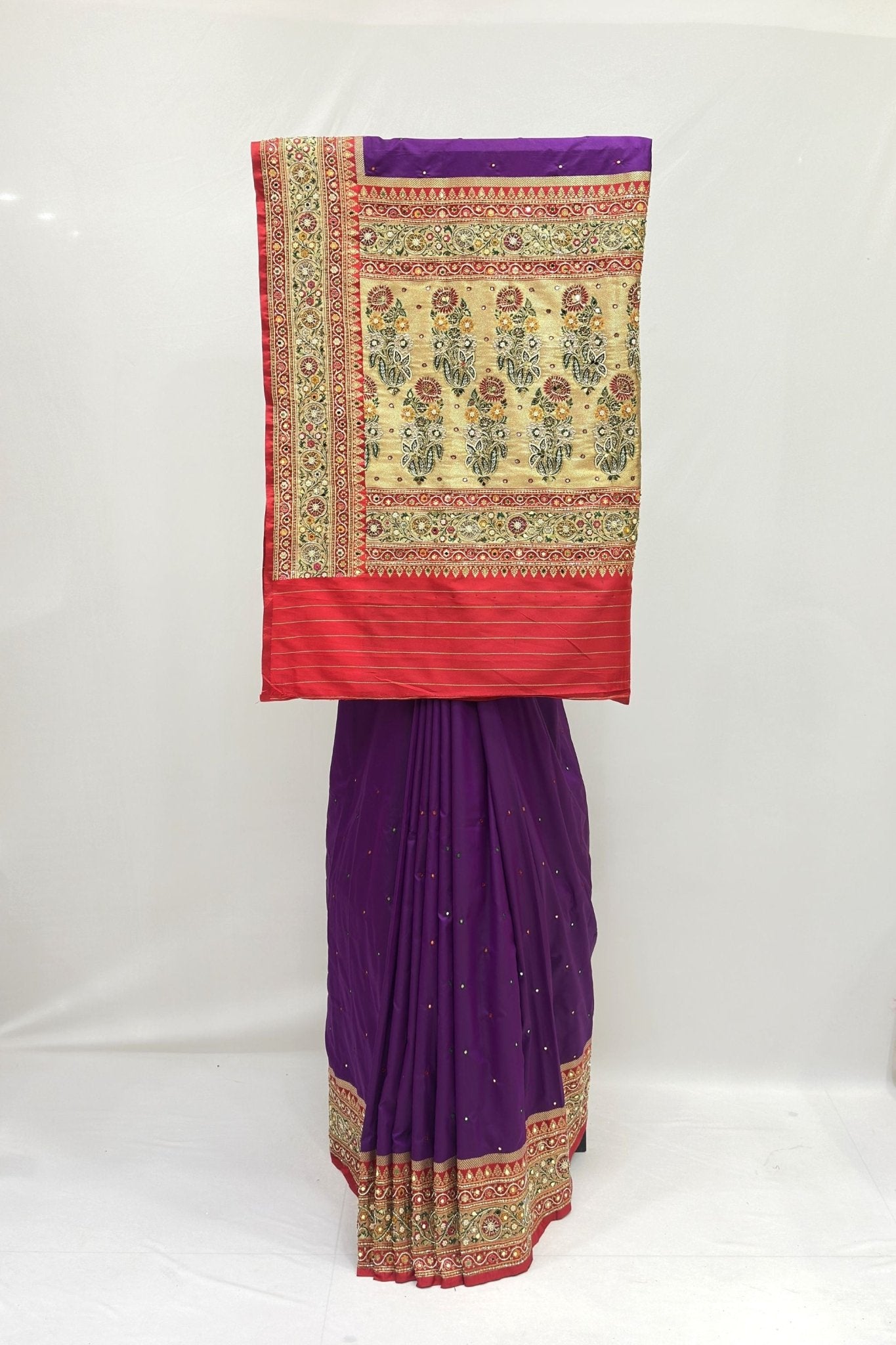 Royal Purple Silk Saree - Mangaldeep NX