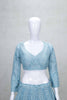 Sky Blue Heavy Embroidered Net Lehenga Choli Set with Matching Dupatta for Women - Mangaldeep NX