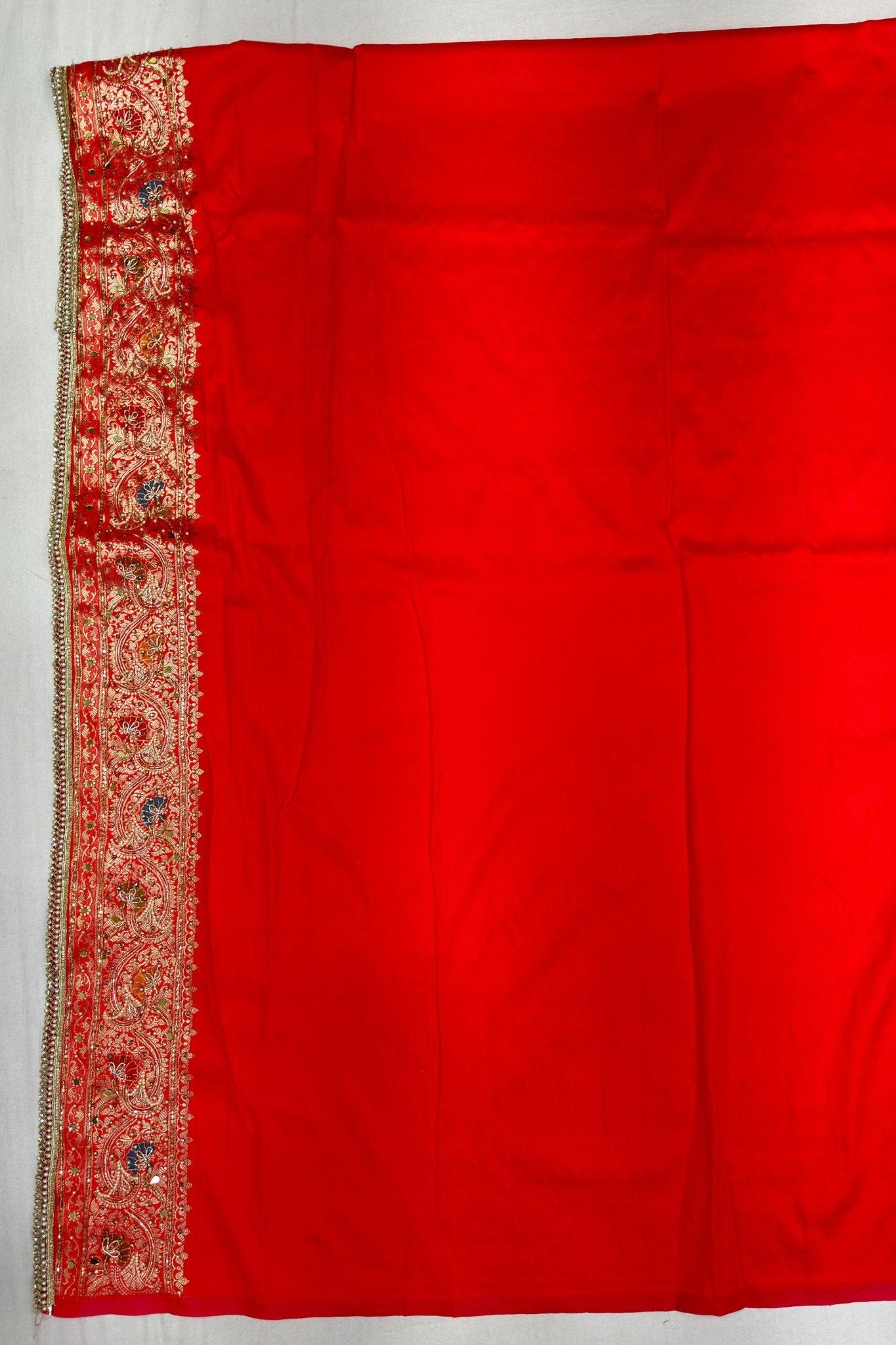Stunning Red Embroidered Saree - Mangaldeep NX