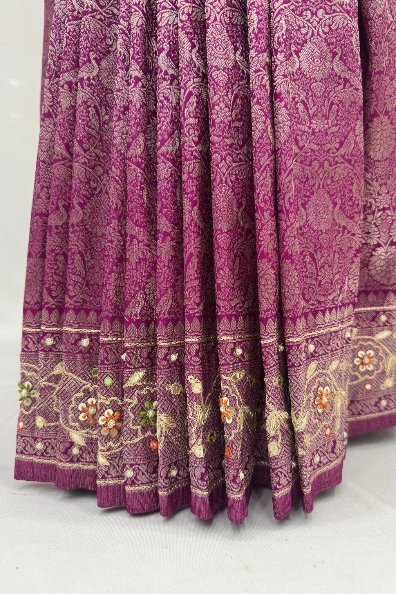 Superb Purple Silk Saree For Wedding - Mangaldeep NX