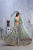 Superb Sea Green Embroidered A - Line Lehenga Choli with Heavy Handwork - Mangaldeep NX