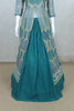 Teal Blue Mirror Work Georgette Jacket Style Lehenga Choli Set with Dupatta - Mangaldeep NX