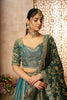 Teal Green Embroidered Lehenga Choli with Dupatta - Mangaldeep NX