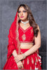 Traditional Red Embroidered Silk Lehenga Choli Set with Zari and Mirror Work Dupatta - Mangaldeep NX