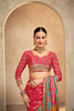 Vibrant Pink and Orange Bandhani Printed Saree with Traditional Motifs - Mangaldeep NX