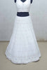 White Mirror Work Embroidered Lehenga Choli with Pastel Thread Details and Mint Net Dupatta - Mangaldeep NX