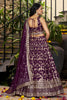 Wine Embroidered Silk Lehenga Choli Set with Mirror Work and Sequin Dupatta - Mangaldeep NX