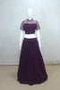 Wine Georgette Embellished Lehenga Choli with Dupatta - Mangaldeep NX