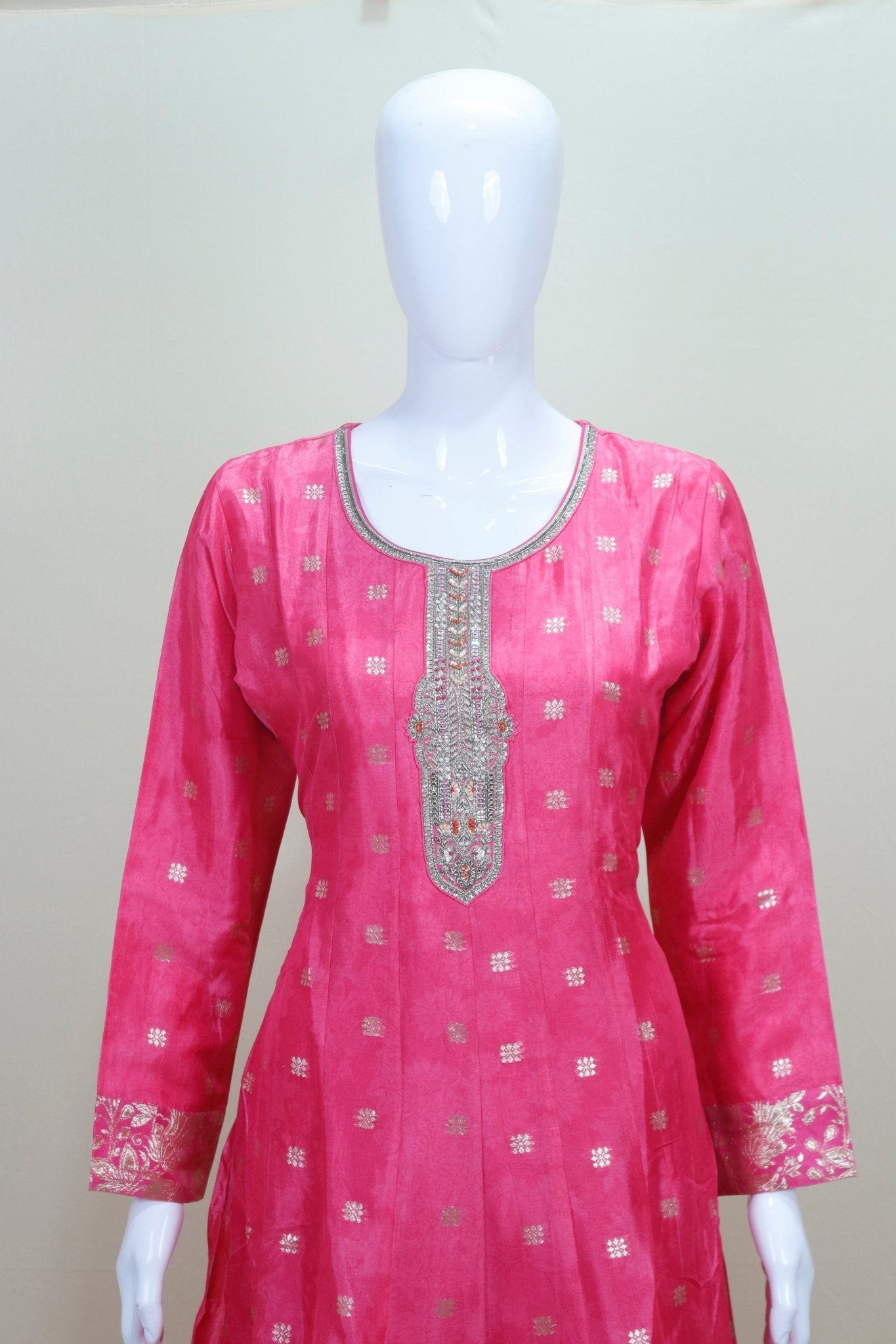 Women's Pink Embroidered Anarkali Suit for Festive and Party Occasions - Mangaldeep NX