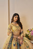 Yellow Embroidered Lehenga Choli with Elephant Motifs and Sequin Embellished Dupatta - Mangaldeep NX