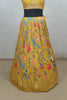 Yellow Floral Embroidered Silk Lehenga Choli with Dupatta - Mangaldeep NX