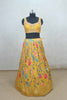 Yellow Floral Embroidered Silk Lehenga Choli with Dupatta - Mangaldeep NX