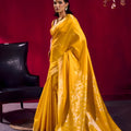 Mustard Yellow Silk Saree Designer Traditional Saree