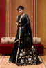 Classic Black Silk Blend Saree with Gold Zari Border Floral Woven Pallu