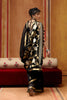 Classic Black Silk Blend Saree with Gold Zari Border Floral Woven Pallu