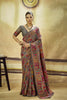 Stylish Grey Kashmiri Silk Pashmina Weaving Saree for Women