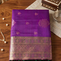 Elegant Purple Silk Weaving Saree with Zari Work for Women