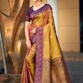 Royal Gold Soft Silk Banarasi Saree Rich Zari Weaving Work